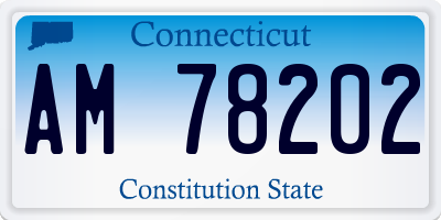 CT license plate AM78202