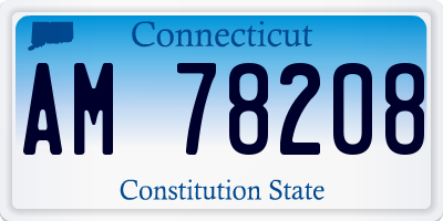 CT license plate AM78208