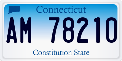 CT license plate AM78210