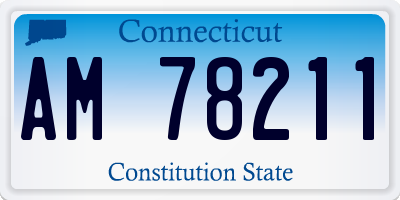 CT license plate AM78211