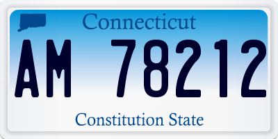 CT license plate AM78212
