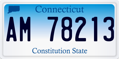 CT license plate AM78213