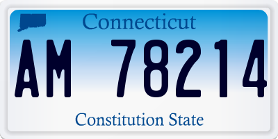 CT license plate AM78214