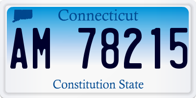 CT license plate AM78215