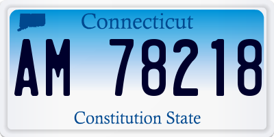 CT license plate AM78218