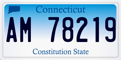 CT license plate AM78219