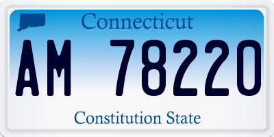 CT license plate AM78220