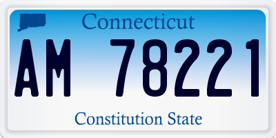 CT license plate AM78221