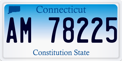 CT license plate AM78225