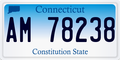 CT license plate AM78238