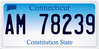 CT license plate AM78239