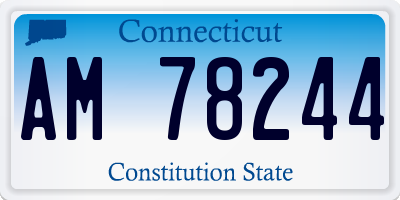 CT license plate AM78244