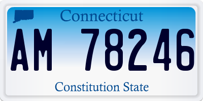 CT license plate AM78246