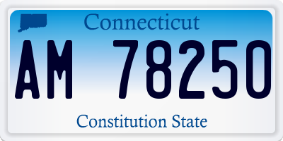 CT license plate AM78250