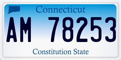 CT license plate AM78253