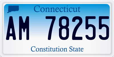 CT license plate AM78255