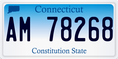CT license plate AM78268