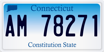 CT license plate AM78271