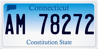 CT license plate AM78272