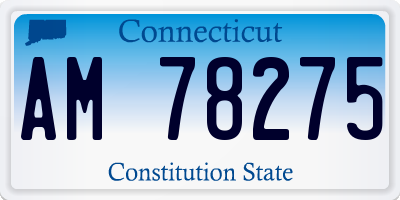 CT license plate AM78275