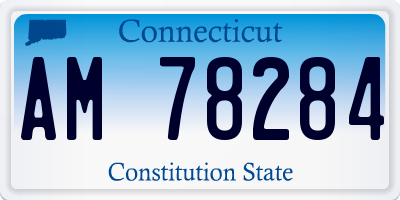 CT license plate AM78284
