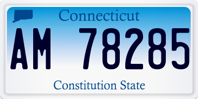 CT license plate AM78285