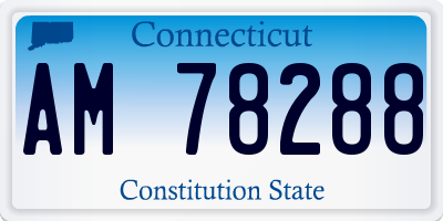 CT license plate AM78288