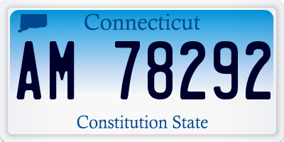 CT license plate AM78292