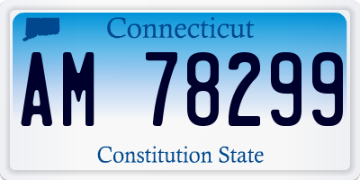 CT license plate AM78299