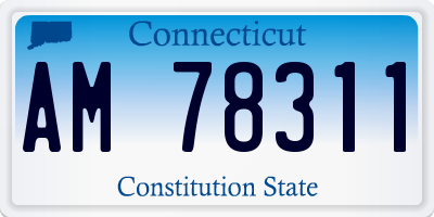 CT license plate AM78311