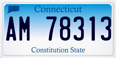 CT license plate AM78313