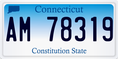 CT license plate AM78319