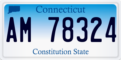 CT license plate AM78324