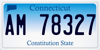 CT license plate AM78327