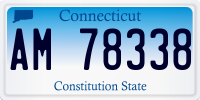 CT license plate AM78338