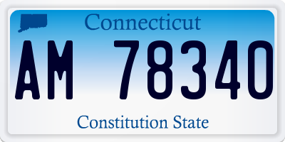 CT license plate AM78340