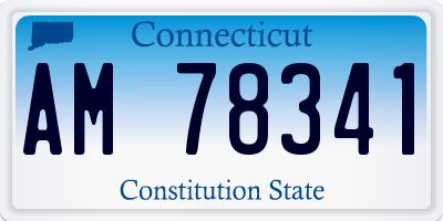 CT license plate AM78341