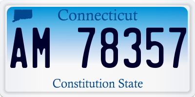 CT license plate AM78357