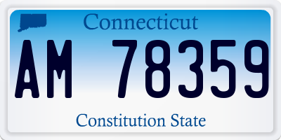 CT license plate AM78359