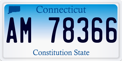 CT license plate AM78366