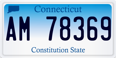 CT license plate AM78369