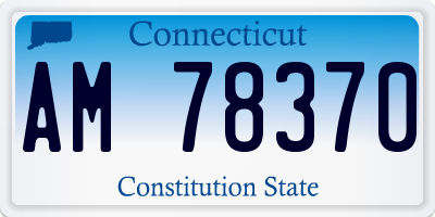 CT license plate AM78370