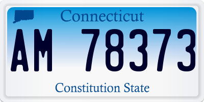 CT license plate AM78373