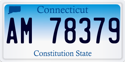 CT license plate AM78379