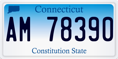 CT license plate AM78390