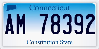 CT license plate AM78392