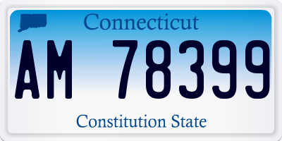 CT license plate AM78399