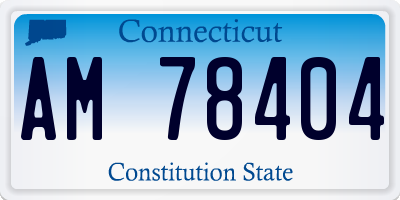 CT license plate AM78404