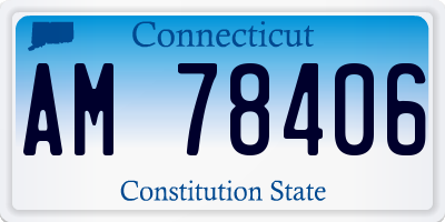 CT license plate AM78406