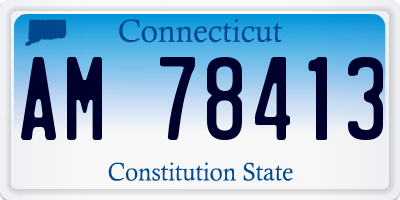 CT license plate AM78413